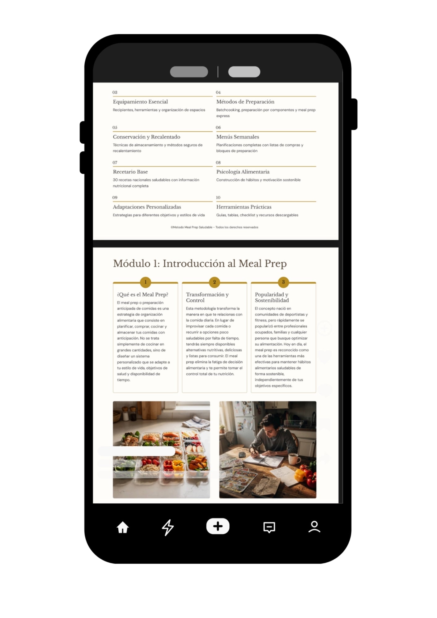 El Método Meal Prep Saludable, Cocina 1 Día Come Sano 7 + 9 Bonus de Regalo - espana
